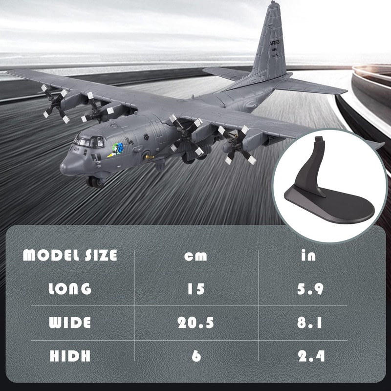 HANGOU 1/200 AC-130 Fighter Attack Plane Metal Fighter Military Model