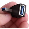Oxsubor USB 3.0 Adapter 90 Degree Male to Female Coupler