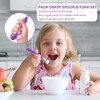 Lehoo Castle Cucharas Para Bebe, Tenedores Para Niños con 2