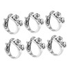 Gatuida 6Pcs Cat Shaped Knitting Loop Rings Open Finger Crochet