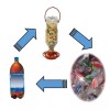 Gadjit Soda Bottle Wild Bird Feeder 3 Pk Black 15315