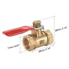 sourcing map Brass Air Ball Valve Shut-Off Switch 1/4 Inch