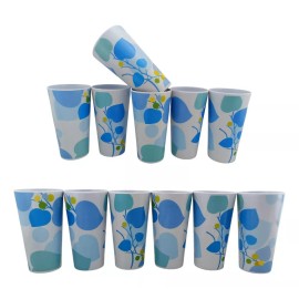 Tab and Kit Vaso Mesa Tipo Plástico Melamina Bleaf 400 Ml, 12 Piezas