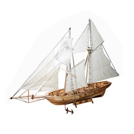 1:130 DIY Sailing Boat Kit DIY Hobby Wooden Ship Science Equipmen Assembly Model Boat Kits for Teenager Adults