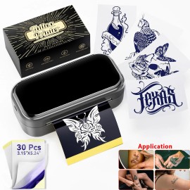 ITARI TP31 Bluetooth Tattoo Template Printer, Thermal Machine With 30pcs Tattoo Paper