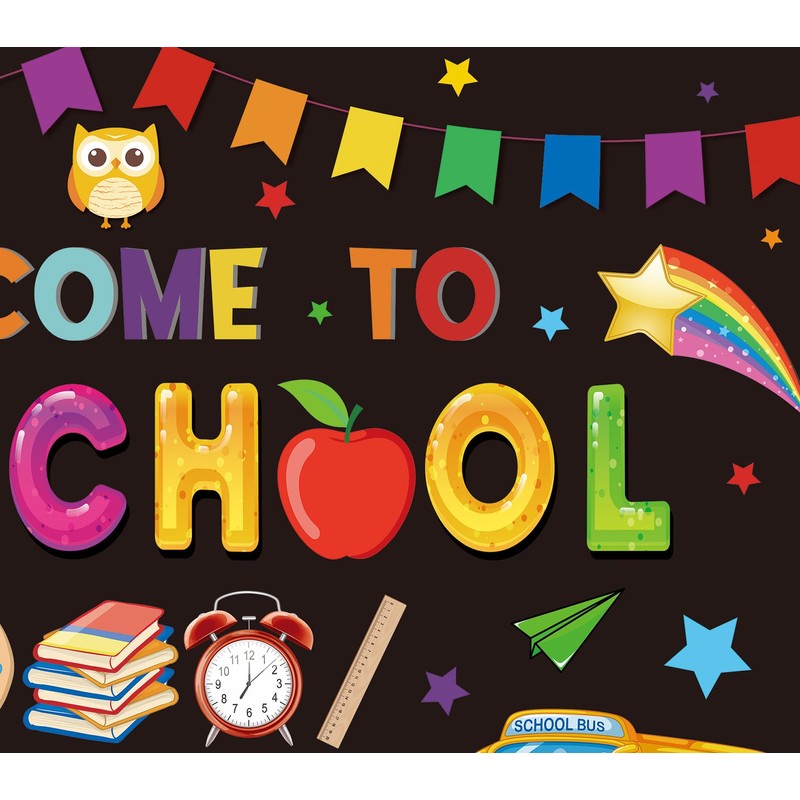 Welcome to Preschool Backdrop Banner First Day of School Party