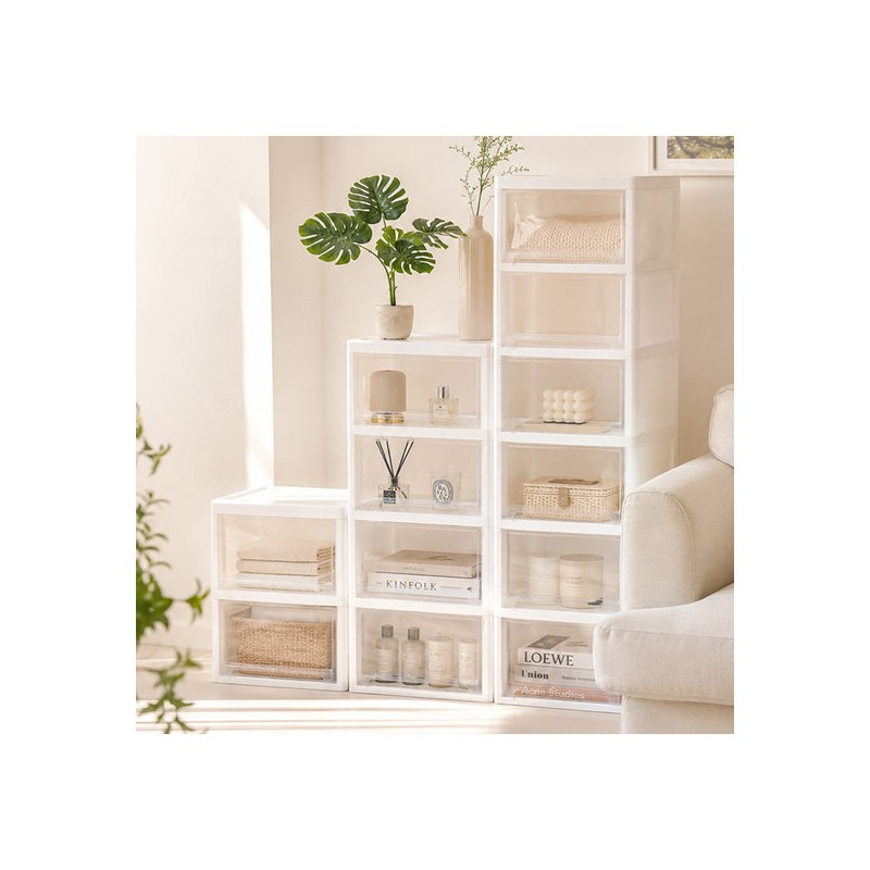 Bono House 36cm 6-Tier Transparent Plastic Drawer Unit Kitchen Storage