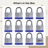 Padlocks with Same Key, Laminated Padlock 12 Pack, Heavy Duty
