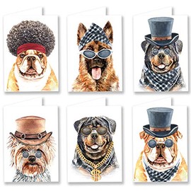 30 Super Funny Dogs in Disguise Thank You, Birthday Cards Multipack with Envelopes - by Ruby Ashley