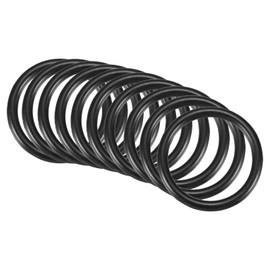 QUARKZMAN Pack of 10 Rubber Seal Round Washer 30 mm x 24 mm x 3 mm for Tap Plumber Repair Seal Connection, Black