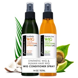 Awesome Synthetic & Human Wig Leave in Conditioner Spray, pH6 & pH5 Premium Set of 2, Moisturizes, Revitalizes for Synthetic & Human Wigs, Get the Best of 2 Worlds