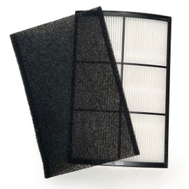 Nispira 2-in-1 True HEPA Activated Carbon Filter Replacement For Purezone Breeze Desktop Air Purifier PECOMPAP 1 Pack