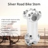 Silver Bike Stem Lightweight Aluminum Alloy with 28.6mm Front Fork