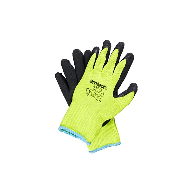 Amtech N2375, Hi-Vis Yellow Thermal Work Gloves XL (Size 10),