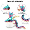SUMLAND 3D Printed Dragon with Wings,3D Printed Animals Toys, Flexible