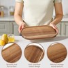 Wood Serving Trays Charcuterie Boards Oval Wooden Plates Wood Serving