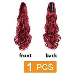 prinfantasy Hair Extensions Braid Long Curly Hairpiece Hair Piece Ponytail Braid Ponytail Hair Extension Synthetic Hair Clip for Women Lady MW021