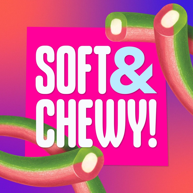 SweeTARTS Ropes, Candy, Watermelon Berry Collision, Soft and Chewy, 3.5