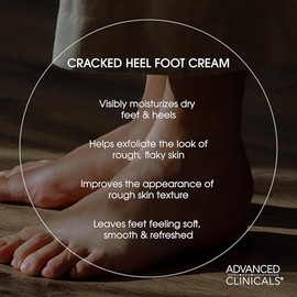 Advanced Clinicals Crema hidratante para pies con manteca de karité, loción hidratante para pies y manos que ayuda a curar la piel agrietada, puntos á