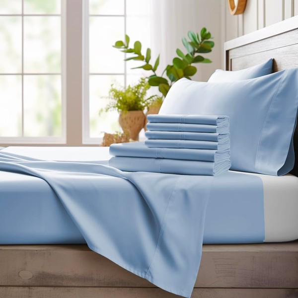 Bamboo Bay 6 Piece Full Size Bed Sheets Set -