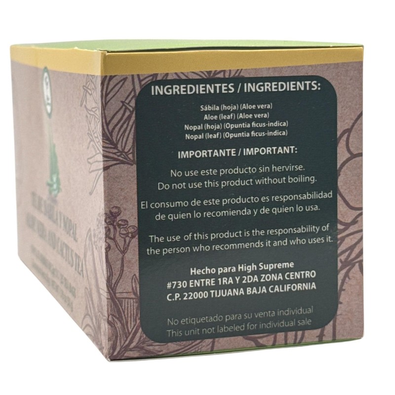 Sábila & Nopal Tea (Aloe Vera & Cactus Tea) –
