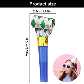 WUSJCOF Pack of 30 Buns Children's Birthday, Noise-Maker, Party Fun Joke Items, Party Accessories, Fun, Funny Toys for New Year Birthday Party, Children's Party, Christmas (Mixed Colours)