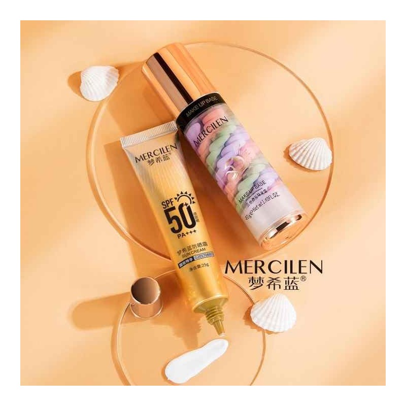 Mercilen Makeup Base and Sunscreen Set, SPF 50 PA+++