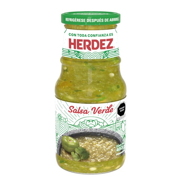 Green Sauce from Mexico, Glass 445g - Salsa Verde Herdez 443g