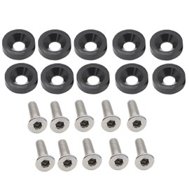 Screws for License Plate,License Plate Mounting Hardware | Anti-Theft Fastener Kit, Vehicle Modification M6 Gasket Bolt for Front Rear Tag Truck Motorcycle