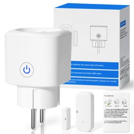 HNCY Window Contact Switch Cooker Hood, Window Switch Cooker Hood, Window Contact Switch 3600 W/16 A, Wireless Exhaust Control with Window Magnetic Contact and Radio Socket (Blue)