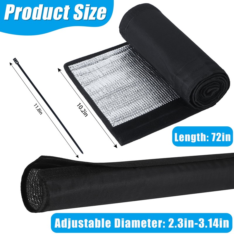 4 Layers HVAC AC Copper Pipe Insulation Cover, 600D Oxford