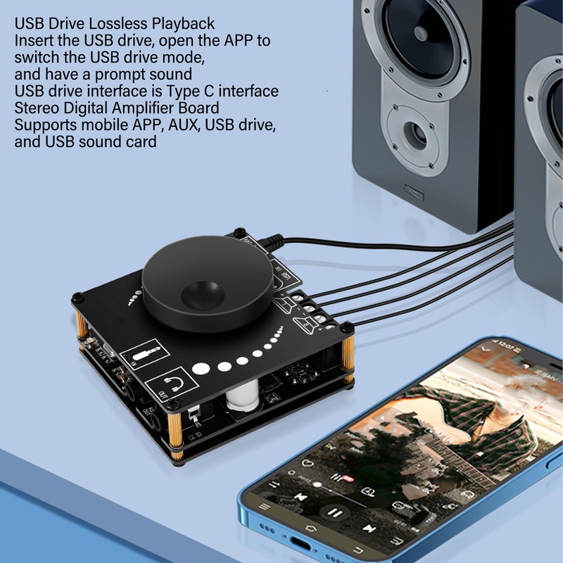 Bluetooth Amplifier Board High Power Dual Channel Stereo Digital Amplifier