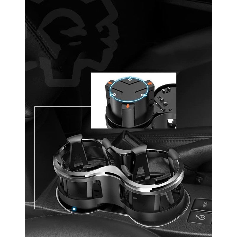 WANGCL 2 in 1 Double Hole Car Cup Holder Expander