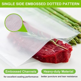 MAGIC SEAL Vacuum Sealer Bags, 3 Rolls 10’’ × 16.4’ Textured Vac Seal Bags for Food Storage or Sous Vide, BPA Free, Commercial Grade - NOT Work with MAGIC SEAL MS175 Vac Sealers