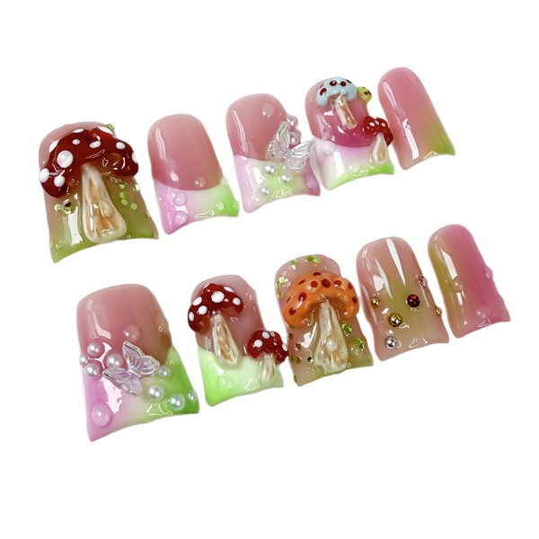 LOHAS Home Multi-Color Gradient Ice-Transparent French Relief Carving Style Wearable
