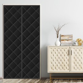 JOUALY Magnetic Thermal Insulated Door Curtain, Durable and Thickened Oxford Cloth Material, Convenient Access, Automatic Closing, Windproof, Rainproof, Soundproof, Suitable for Doors