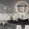 SODI MOSAIC White & Silver Glass Mosaic Backsplash Tiles, 12"