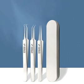 Ingrown hair removal tweezers eyelash pulling tweezer tongs waxing hair tongs hair sebum precision 2ea