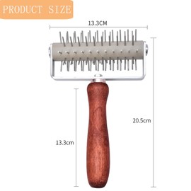 Roller Docker with Spikes, Stainless Steel Pizza Roller with Spikes, Stainless Steel Wooden Handle Pizza Needle Roller, Pizza Dough Docker, Pizza Dough Docker, Pastry Roller, Rolling Roller with Spikes, Pizza Hole Punch