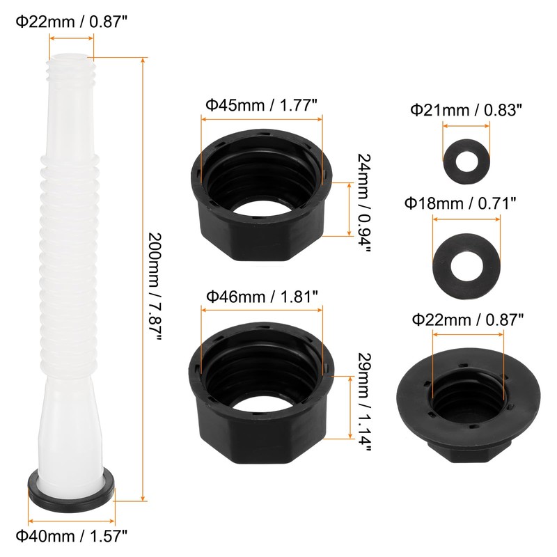 HARFINGTON 2set Gas Can Spout Replacement, Gas Can Nozzle Flexible