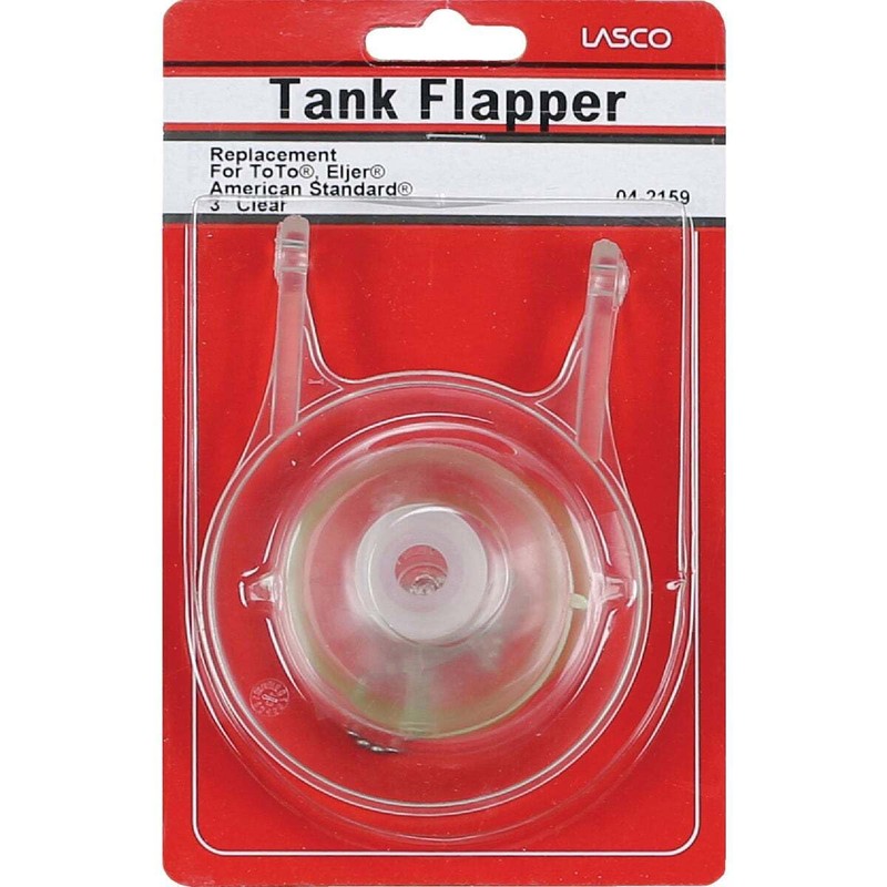 LASCO 04-2159 Replacement Toilet Flapper with Chain for 3-Inch Flush