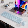 Wireless Keyboard Mouse Combo - 2.4Ghz Aesthetic Quiet Keyboard and