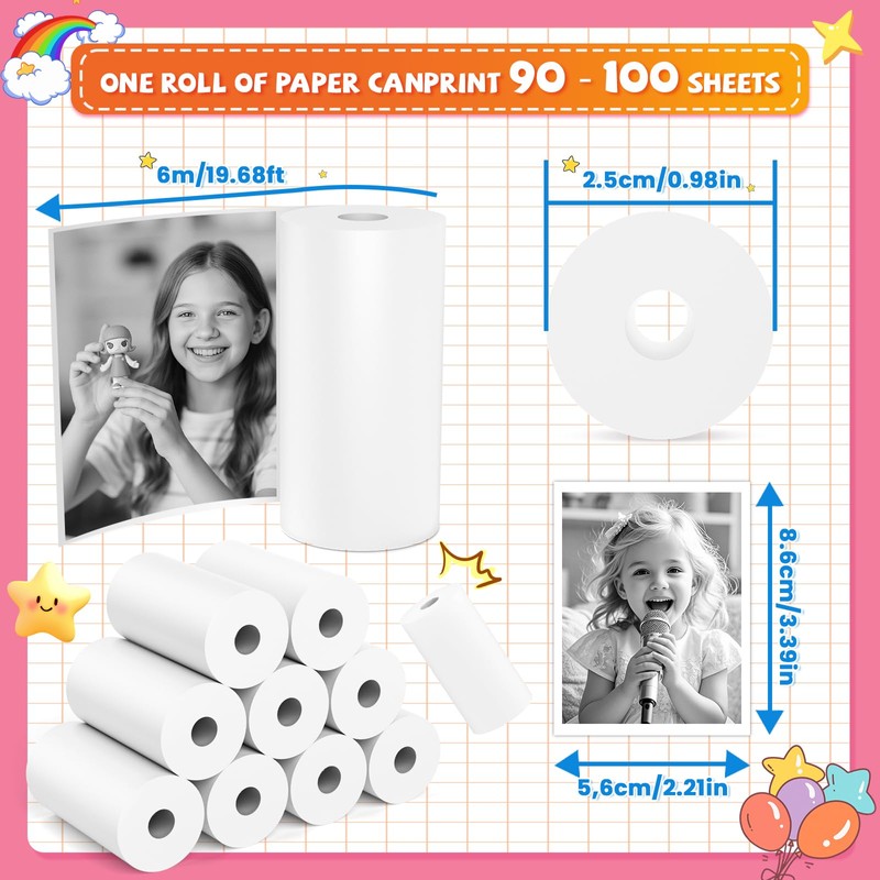 Kids Camera Paper Roll Refill - HD kids camera instant