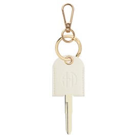 ANHBKAR Leather Keys Sleeve for Broken Car Key Loop Replacement, Keychain Cover Cute Protector and Holder for Men, Women (Small - White 06 (1.9"x1.5"))