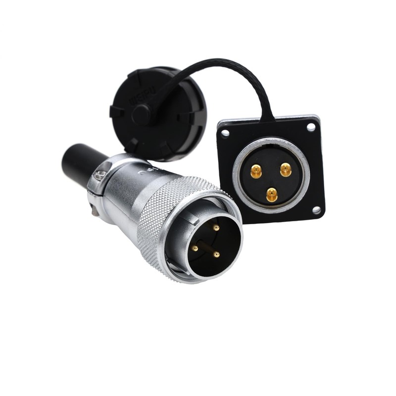 ZBLZGP Weipu WS24 3 Pin Waterproof Power Connector Solar Solder