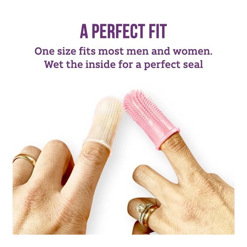 Itsy Bitsy People Baby Toothbrush, 360 Degree Bristle Silicone Finger