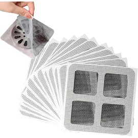 TicEaik 50pcs Filtro Desechable para Desague, Atrapa Pelos Ducha Cuadrado para Ventosa, Fregadero, Tapa de Bañera, Colector de Cabello, Accesorio para Cocina