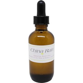 China Rain Scented Body Oil Fragrance [Glass Dropper Top - Yellow - 2 oz.] - ID#38220