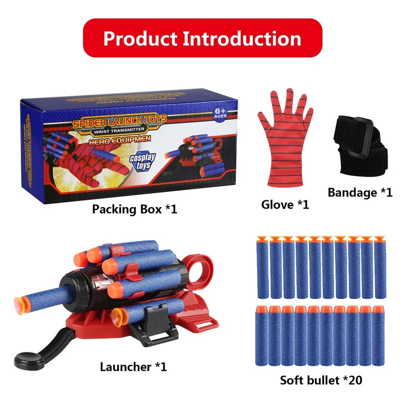 Spider Shooter Boys Girls Toy - 2023 Upgraded Web Shooters