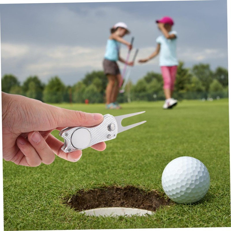 KOMBIUDA Foldable Golf Divot Repair Tool Fork for Quick Repairs